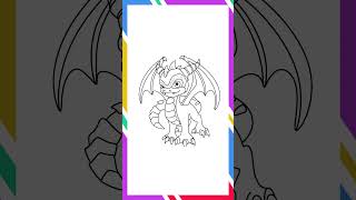 Drawing Spyro  Skylanders Spyros Adventure1 Cartoon [upl. by Ennovi]