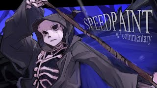 REAPER SANS   SPEEDPAINT  w stupid commentary amp motivation [upl. by Trbor]