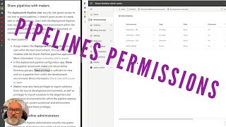 Power Platform  Pipelines ALM  P2  Permissions powerapps pipelines [upl. by Rehpinnej]