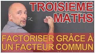 Factoriser grâce à un facteur commun  Exemples  Maths 3e  Les Bons Profs [upl. by Felise861]