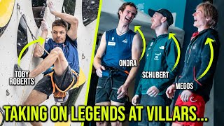 Toby taking on Legends at the Villars World Cup against Adam Ondra Jakob Schubert amp Alex Megos Ep8 [upl. by Hannibal]