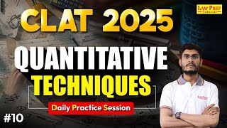 CLAT 2025  Quantitative Techniques  Daily Practice Session  10  QT for CLAT By Nema Sir [upl. by Nosnej]