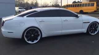 Jaguar XJL on 24 inch Forgiato 3pc Custom Painted Rims smoked out [upl. by Nhepets497]