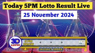 Lotto Result Today 5pm draw 25 November 2024 Swertres Ez2 PCSO complete [upl. by Norword229]