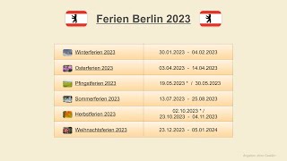 Ferien Berlin 2023 [upl. by Aihset]