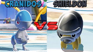 Pokemon battle revolution  Cranidos vs Shieldon [upl. by Hniv173]