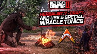 RDR2 Herbalist 7  Craft and Use 5 Special Miracle Tonics [upl. by Aisanahta578]