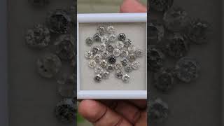 Salt and pepper round cut natural loose diamond lot 1377 CT  33 piece  Each piece 040 ct min [upl. by Ullyot]