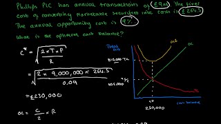 Baumol Model of Cash Management Example  Corporate Finance [upl. by Dominik]