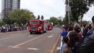 Desfile dos Bombeiros  CascavelPR  07 de Setembro 14 [upl. by Crandale514]