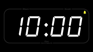 10 MINUET  TIMER amp ALARM  Full HD  COUNTDOWN [upl. by Ahsaek]