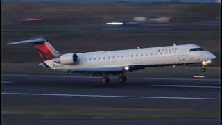 Delta Connection SkyWest Bombardier CRJ700 N617QX landing in PDX [upl. by Samalla391]