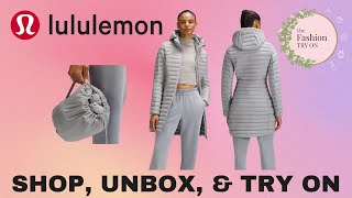 Lululemon  Pack It Down Long Jacket  The Fashion Try On [upl. by Arbba407]