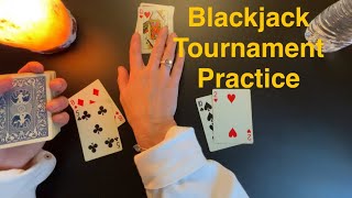 Blackjack Tournament Practice for Cruise Ship from a Non Expert  Unintentional ASMR Soft Spoken [upl. by Ellenaej]