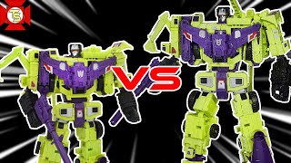 TRANSFORMERS Combiner Wars DEVASTATOR Vs Undersized Knock Off [upl. by Suanne899]