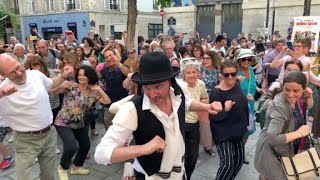 La danse de Rabbi Jacob de retour à Paris le temps dun flashmob  AFP Images [upl. by Jodie]