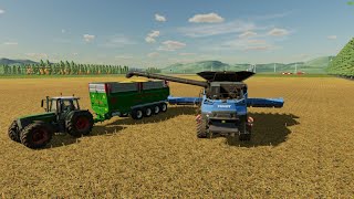 CALTIVATING FILED AND COTTON HARVEST MICHIGAN FARM FS22 [upl. by Cathlene]