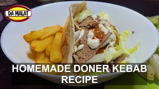 Homemade Doner Kebab Recipe [upl. by Aiuoqes]