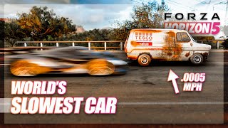 Forza Horizon 5  SLOWEST Car Challenge [upl. by Anthe]