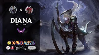 Diana Mid vs Katarina  KR Master Patch 144 [upl. by Namlak531]