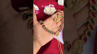 💫 Premium Mango design Lakshmi Necklace set by kalharaa ₹699Dm or whatsapp 9746378079trending ad [upl. by Boot]