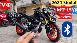 Ye Hai 2024 Model Yamaha Mt15 Black Color E20 Bs7 Details Review  Yamaha Mt 15 [upl. by Crooks824]