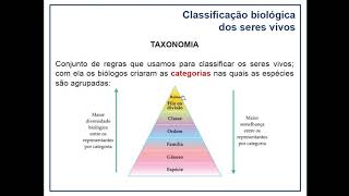 1 Classificação dos seres vivos [upl. by Callery459]