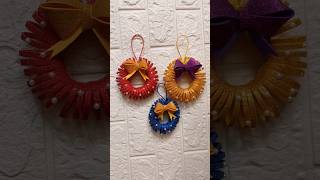 Christmas wreath craft ideas 💡 viralreels trendingshorts christmas [upl. by Milano999]