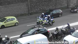 Rare Gendarmerie Police escortent un convoi de la Banque de France sur le périphérique 4K [upl. by Heydon]