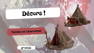 Tentes et charrette pour ma table de jeu modulable part1 dnd craft 3dprinting [upl. by Adele]