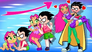 Teen Titans Go Robin x Starfire Growing Up [upl. by Cecelia538]