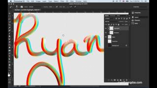 Create multicolored lettering in Photoshop with the Mixer Brush [upl. by Amron]