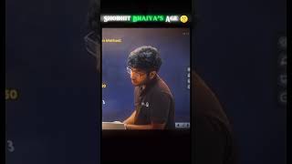 Shobhit Bhaiyas Age 🤫  shobhitnirwan17  shorts nexttopper viralshorts funny [upl. by Psyche]