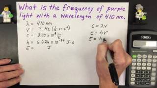 Frequency from Wavelength Electromagnetic Radiation Calculation [upl. by Aitat]