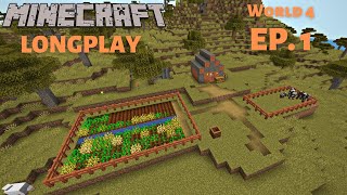 Minecraft Survival Longplay 119  Episode 1  A New World No Commentary [upl. by Ellehcsar]