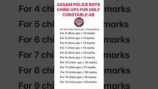 Assam police chin ups markAssam police [upl. by Naitsirhk]