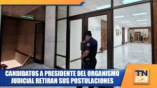 Candidatos a presidente del Organismo Judicial retiran sus postulaciones [upl. by Lenee]