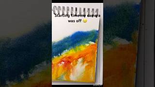 Water colour wash with autumn vibes  short upload paintingstyles  painting  DIY art and crafts [upl. by Syman]