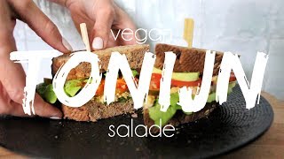 BROODJE VEGAN TONIJNSALADE  KIKKERERWTEN  MET AVOCADO  Lets Vegan [upl. by Imray]