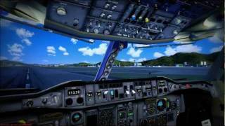 Singapore Airlines A300 Cockpit Hong Kong Take Off [upl. by Kreitman]