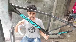 TUTORIAL ON HOW TO REPAINT BIKE FRAME GIANT TALON [upl. by Burkle]