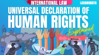 Universal declaration of Human Rights International Law explained [upl. by Narrad]