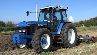 Ford 8240 Ploughing w 4Furrow Överum Plough  PURE SOUND  DK Agriculture [upl. by Gobert]