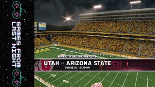 Utah vs Arizona State  2024 Season  EA Sports NCAA Football 14 Exhibition Game [upl. by Josy]