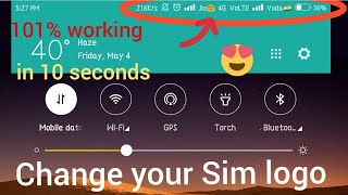 Change your network icons easily  how to add sim operators logo on status bar  without any app [upl. by Adnuahs]