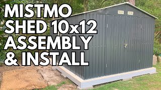 MistMo 10x12 Shed Full Assembly amp Installation STEP BY STEP GUIDE [upl. by Ralyks221]