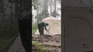 SET UP AUTOMATIC TENT IN HEAVY RAIN shorts [upl. by Allene]