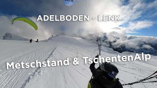 Adelboden im Winter  Metschstand  Tschentenalp CH  Gleitschirm  2022 [upl. by Nivac84]