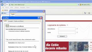 mVideo Bezpieczne logowanie do mBanku Internet Explorer [upl. by Htieh193]