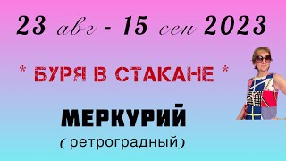 🔴 23 августа15 сентября 2023 МЕРКУРИЙ  ретроградный  🔴Буря в стакане… От Розанна Княжанская [upl. by Yeliw212]